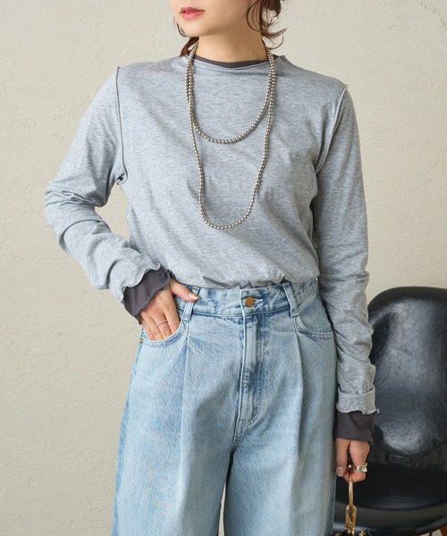 PUAL CE CIN（ピュアルセシン）の「リバーシブルメロープルオーバー（Tシャツ/カットソー・レディース・グレー系/ホワイト系・FREE）」の20枚目の写真