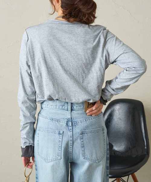PUAL CE CIN（ピュアルセシン）の「リバーシブルメロープルオーバー（Tシャツ/カットソー・レディース・グレー系/ホワイト系・FREE）」の21枚目の写真