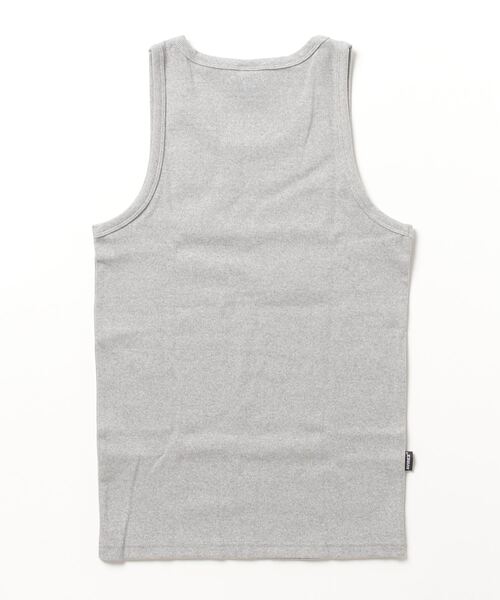 AVIREX（アヴィレックス）の「《DAILY/WEB限定》RIB TANK TOP / 同色プリント リブ タンクトップ / 同色プリント デイリーウェア / AVIREX / アヴィレックス（タンクトップ・メンズ・ブラック/グレー・L/XL/S）」の4枚目の写真