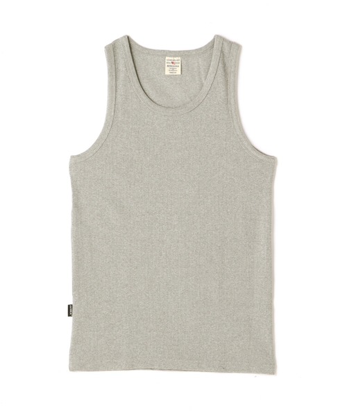 AVIREX（アヴィレックス）の「《DAILY/WEB限定》RIB TANK TOP / 同色プリント リブ タンクトップ / 同色プリント デイリーウェア / AVIREX / アヴィレックス（タンクトップ・メンズ・ブラック/グレー・L/XL/S）」の7枚目の写真