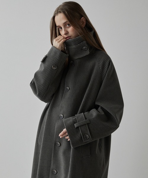CLEL】 テックメルトンルーズ ダブルチェスターコートS テックメルトン