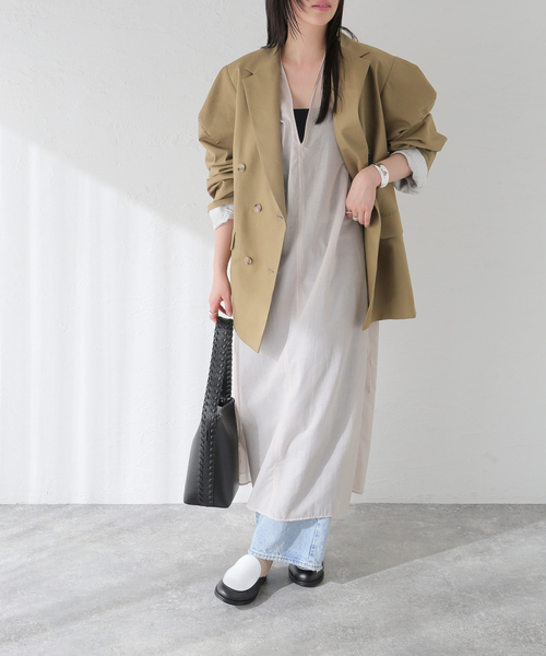 JOURNAL STANDARD（ジャーナルスタンダード）の「オーガンジーシアーワンピース（ワンピース・レディース・ブラック/アイボリー・FREE）」の2枚目の写真