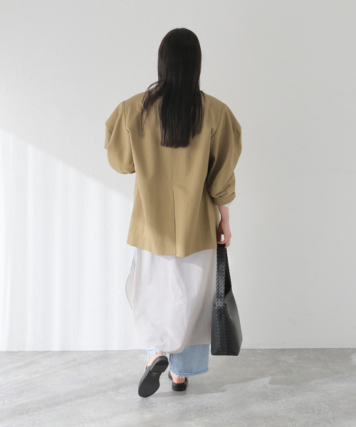 JOURNAL STANDARD（ジャーナルスタンダード）の「オーガンジーシアーワンピース（ワンピース・レディース・ブラック/アイボリー・FREE）」の12枚目の写真