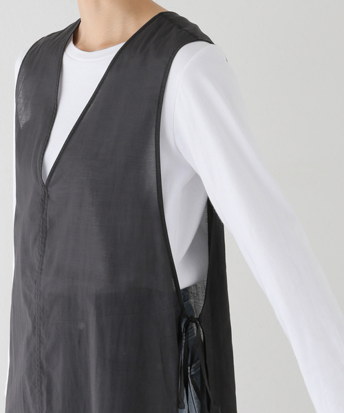 JOURNAL STANDARD（ジャーナルスタンダード）の「オーガンジーシアーワンピース（ワンピース・レディース・ブラック/アイボリー・FREE）」の17枚目の写真