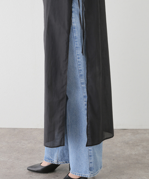 JOURNAL STANDARD（ジャーナルスタンダード）の「オーガンジーシアーワンピース（ワンピース・レディース・ブラック/アイボリー・FREE）」の20枚目の写真