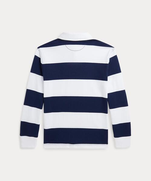 POLO RALPH LAUREN CHILDRENSWEAR（ポロ ラルフ ローレン チルドレンズウェア）の「アイコニック ラグビー シャツ（ポロシャツ・キッズ・ブルー・L/M/S/XL）」の4枚目の写真