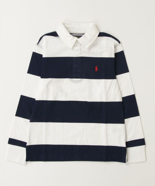 POLO RALPH LAUREN CHILDRENSWEAR（ポロ ラルフ ローレン チルドレンズウェア）の「アイコニック ラグビー シャツ（ポロシャツ・キッズ・ブルー・L/M/S/XL）」の2枚目の写真
