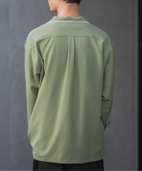 SENSE OF PLACE by URBAN RESEARCH（センスオブプレイスバイアーバンリサーチ）の「『イージーケア』『つぐ吉×SOP』ブランケットステッチオープンカラーシャツ（シャツ/ブラウス・メンズ・カーキ・MEDIUM/LARGE）」の20枚目の写真