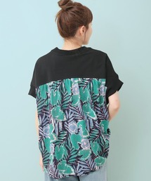 チチカカ | Rico エコフレンドリーダイ ブロックプリントリーフフラワープルオーバー(Tシャツ/カットソー)