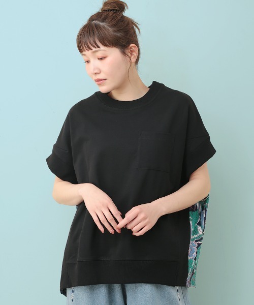 チチカカ(チチカカ)の「Rico エコフレンドリーダイ ブロックプリントリーフフラワープルオーバー(Tシャツ/カットソー・レディース・ベージュ/ブラック・FREE)」の19枚目の写真