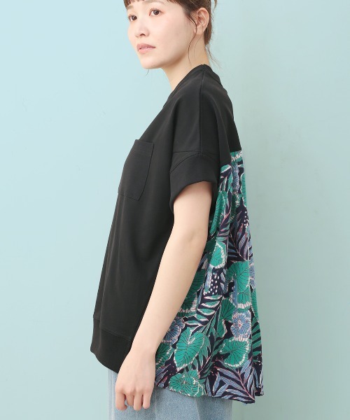 チチカカ(チチカカ)の「Rico エコフレンドリーダイ ブロックプリントリーフフラワープルオーバー(Tシャツ/カットソー・レディース・ベージュ/ブラック・FREE)」の20枚目の写真