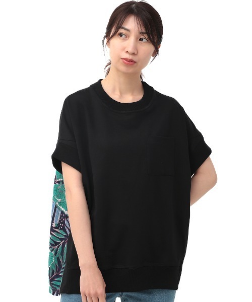 チチカカ(チチカカ)の「Rico エコフレンドリーダイ ブロックプリントリーフフラワープルオーバー(Tシャツ/カットソー・レディース・ベージュ/ブラック・FREE)」の14枚目の写真