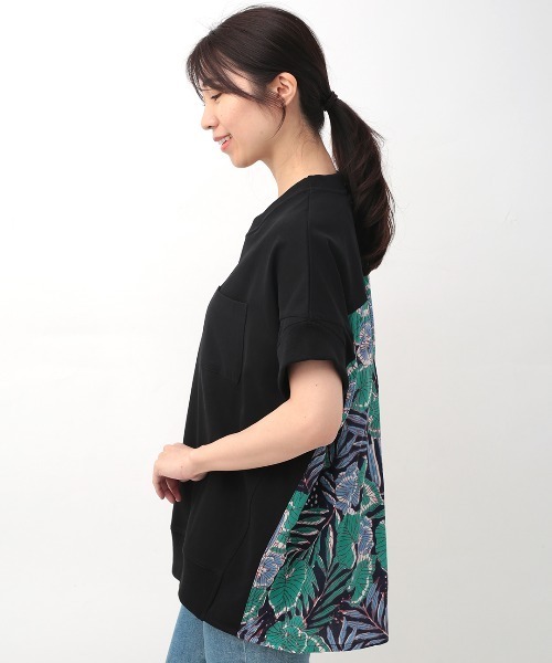 チチカカ(チチカカ)の「Rico エコフレンドリーダイ ブロックプリントリーフフラワープルオーバー(Tシャツ/カットソー・レディース・ベージュ/ブラック・FREE)」の16枚目の写真