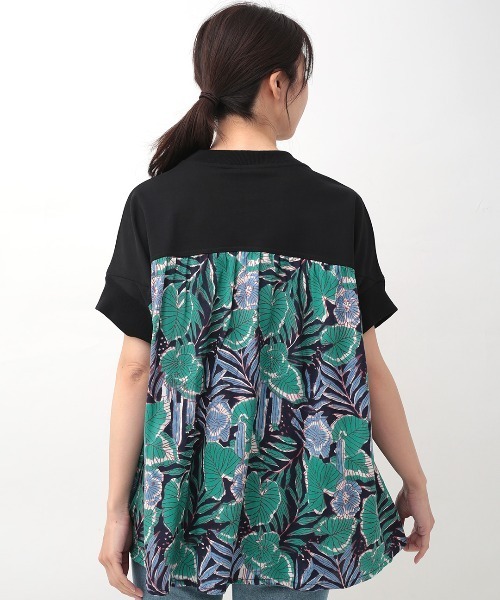 チチカカ(チチカカ)の「Rico エコフレンドリーダイ ブロックプリントリーフフラワープルオーバー(Tシャツ/カットソー・レディース・ベージュ/ブラック・FREE)」の17枚目の写真