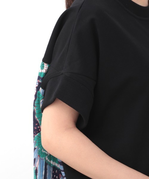 チチカカ(チチカカ)の「Rico エコフレンドリーダイ ブロックプリントリーフフラワープルオーバー(Tシャツ/カットソー・レディース・ベージュ/ブラック・FREE)」の8枚目の写真