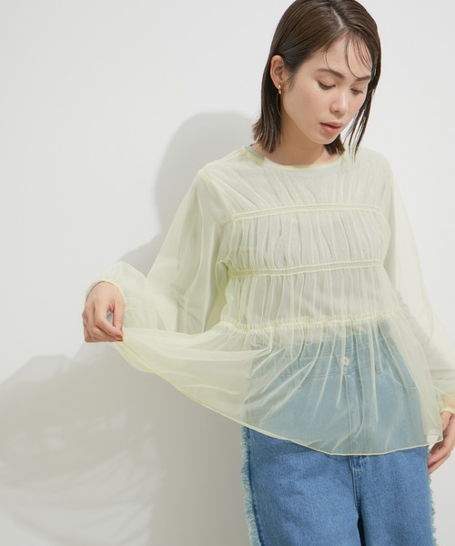 ADAM ET ROPE'｜【逸品・サステナブル】チュールプルオーバー