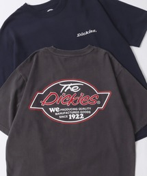 Dickies/ディッキーズ 別注 オーバーサイズ ロゴ バックプリント ワンポイント刺繍 半袖Tシャツ/レディース メンズ