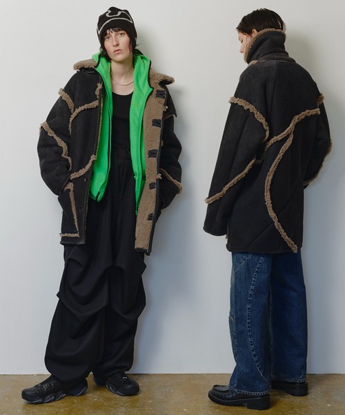JIEDA(ジエダ)の「CURVE OVER DENIM(デニムパンツ・メンズ・ブラック/インディゴブルー・1/2)」の6枚目の写真