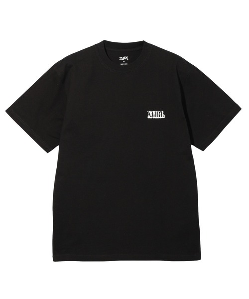 X-girl（エックスガール）の「CIRCLE BACKGROUND FACE LOGO S/S TEE（Tシャツ/カットソー・レディース・ブラック/ホワイト/ベージュ・S/M/L/XL）」の15枚目の写真