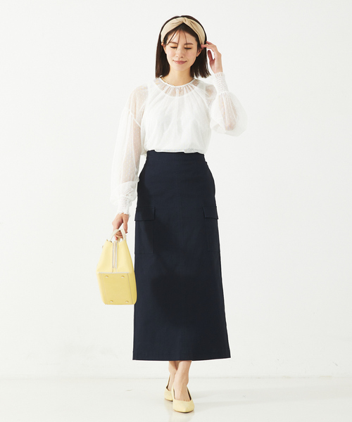 abahouse mavie(アバハウスマヴィ)の「チュールブラウス(タンク付き)(シャツ/ブラウス・レディース・ブラック系その他2/ブラック/ホワイト/ホワイト系その他2・フリー)」の15枚目の写真