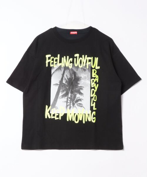 BABYDOLL(ベビードール)の「親子お揃い SUMMER 転写 Tシャツ 9374A(Tシャツ/カットソー・レディース・ブラック/ホワイト・S/M/L/XL)」の1枚目の写真