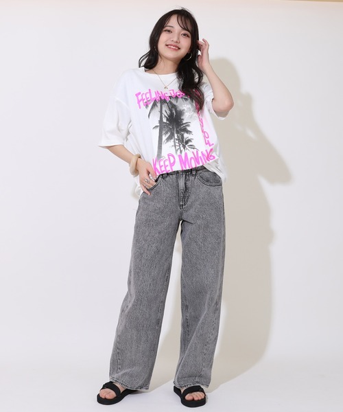 BABYDOLL(ベビードール)の「親子お揃い SUMMER 転写 Tシャツ 9374A(Tシャツ/カットソー・レディース・ブラック/ホワイト・S/M/L/XL)」の5枚目の写真
