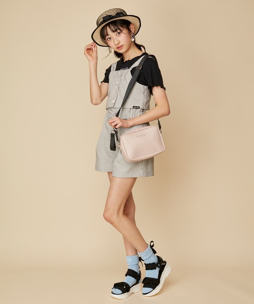 JENNI（ジェニィ）の「ドットチュールサマーハット（ハット・キッズ・ブラック/オフホワイト・54cm/56cm）」の5枚目の写真