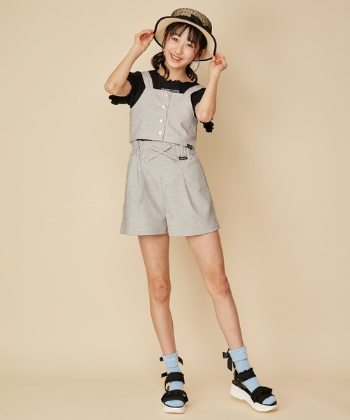 JENNI（ジェニィ）の「ドットチュールサマーハット（ハット・キッズ・ブラック/オフホワイト・54cm/56cm）」の6枚目の写真