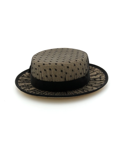 JENNI（ジェニィ）の「ドットチュールサマーハット（ハット・キッズ・ブラック/オフホワイト・54cm/56cm）」の16枚目の写真