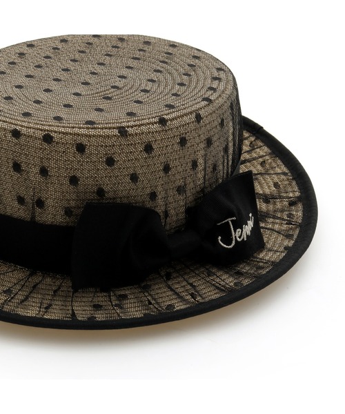 JENNI（ジェニィ）の「ドットチュールサマーハット（ハット・キッズ・ブラック/オフホワイト・54cm/56cm）」の18枚目の写真