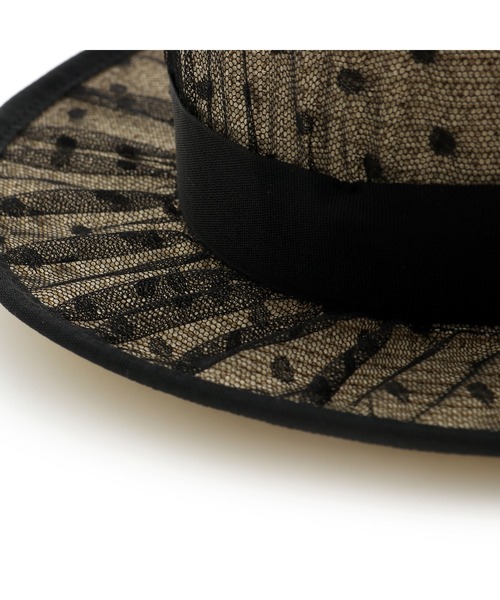 JENNI（ジェニィ）の「ドットチュールサマーハット（ハット・キッズ・ブラック/オフホワイト・54cm/56cm）」の3枚目の写真