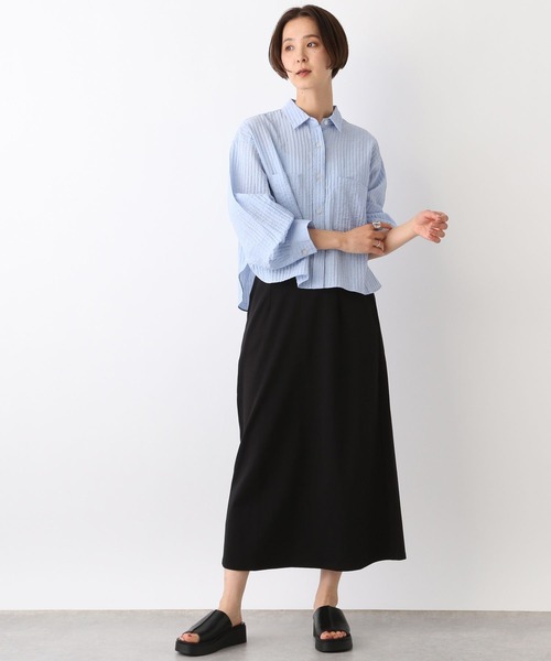 LEPSIM（レプシィム）の「ワッシャーショートシャツ　107113（シャツ/ブラウス・レディース・オフホワイト/ライトブルー/ライトパープル・FREE）」の14枚目の写真