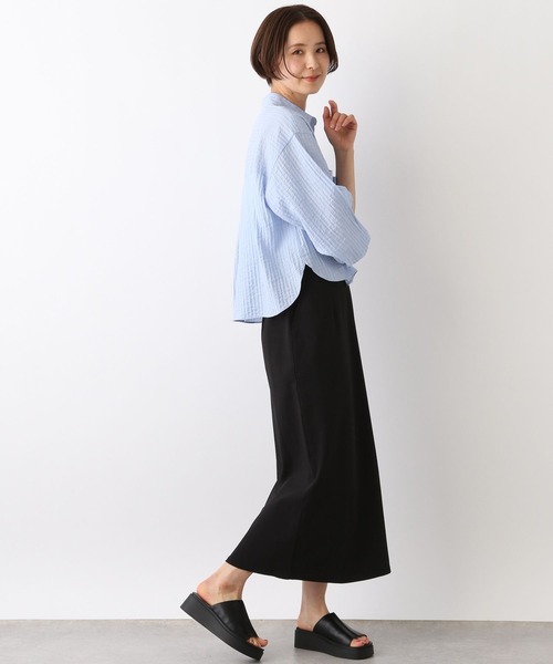 LEPSIM（レプシィム）の「ワッシャーショートシャツ　107113（シャツ/ブラウス・レディース・オフホワイト/ライトブルー/ライトパープル・FREE）」の15枚目の写真