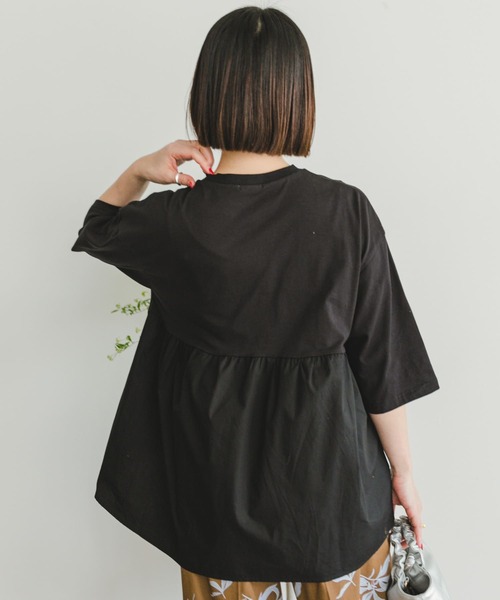 ITEMS URBANRESEARCH(アイテムズ アーバンリサーチ)の「バックギャザーTシャツ(Tシャツ/カットソー・レディース・チャコールグレー/オフホワイト/ライトベージュ/ブラック・FREE)」の13枚目の写真