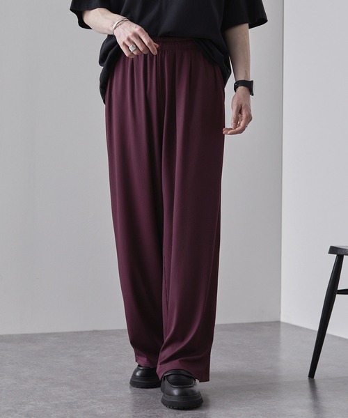 MONO-MART（モノマート）の「ランダムストライプワイドイージーパンツ（その他パンツ・メンズ・ダークネイビー/チャコール/バーガンディー/ダークブラウン/ライトグレー/ブラック・S/M/L）」の6枚目の写真