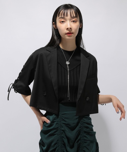 HARE（ハレ）の「レースアップショートジャケット(HARE