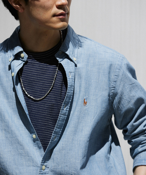 JOURNAL STANDARD relume（ジャーナルスタンダード　レリューム）の「【POLO RALPH LAUREN / ポロ ラルフローレン】 クラシックフィット BDシャツ（シャツ/ブラウス・メンズ・ダークブルー/コバルトブルー・MEDIUM/LARGE）」の2枚目の写真