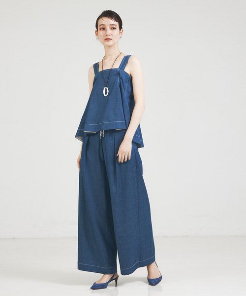 qualite（カリテ）の「【セットアップ対応】リヨセルデニムワイドパンツ（デニムパンツ・レディース・ブラック/ブルー・34/36/38）」の20枚目の写真