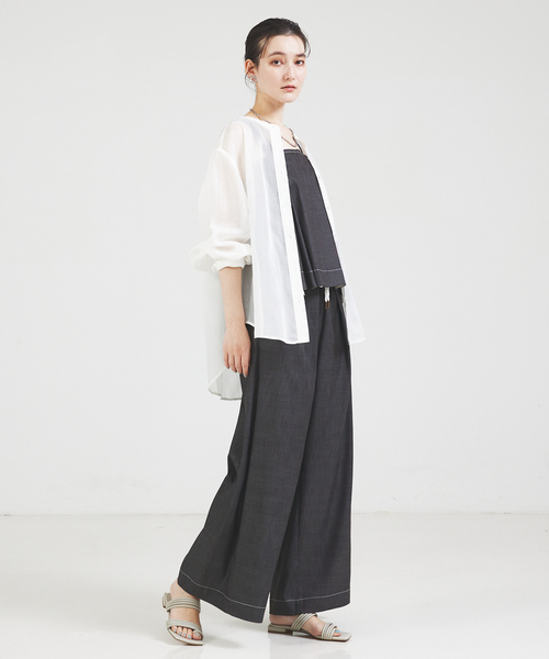 qualite（カリテ）の「【セットアップ対応】リヨセルデニムワイドパンツ（デニムパンツ・レディース・ブラック/ブルー・34/36/38）」の13枚目の写真