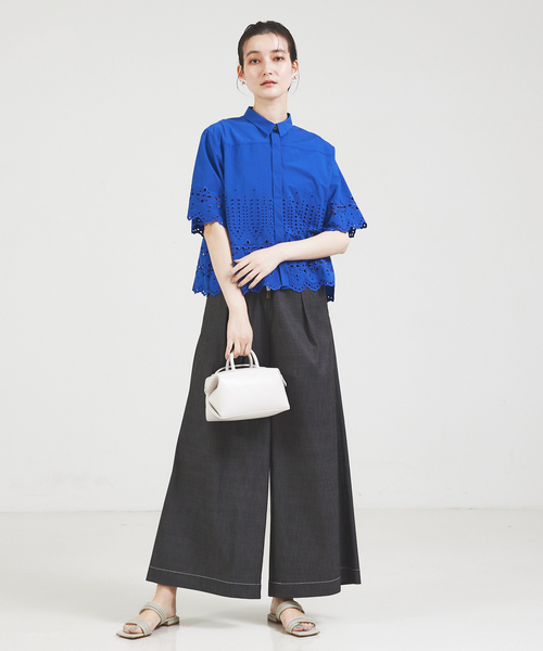 qualite（カリテ）の「【セットアップ対応】リヨセルデニムワイドパンツ（デニムパンツ・レディース・ブラック/ブルー・34/36/38）」の14枚目の写真