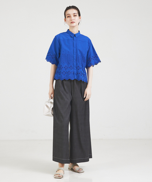 qualite（カリテ）の「【セットアップ対応】リヨセルデニムワイドパンツ（デニムパンツ・レディース・ブラック/ブルー・34/36/38）」の15枚目の写真