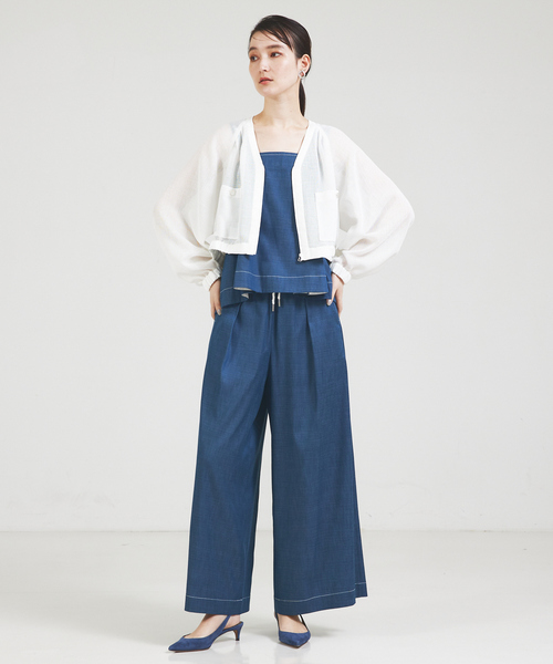 qualite（カリテ）の「【セットアップ対応】リヨセルデニムワイドパンツ（デニムパンツ・レディース・ブラック/ブルー・34/36/38）」の17枚目の写真