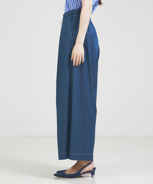qualite（カリテ）の「【セットアップ対応】リヨセルデニムワイドパンツ（デニムパンツ・レディース・ブラック/ブルー・34/36/38）」の11枚目の写真