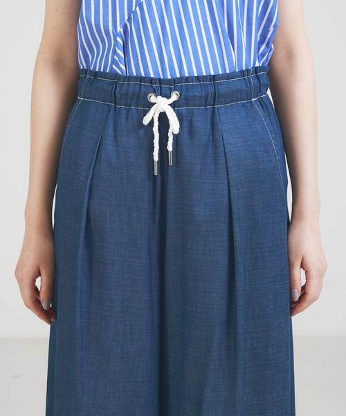 qualite（カリテ）の「【セットアップ対応】リヨセルデニムワイドパンツ（デニムパンツ・レディース・ブラック/ブルー・34/36/38）」の3枚目の写真