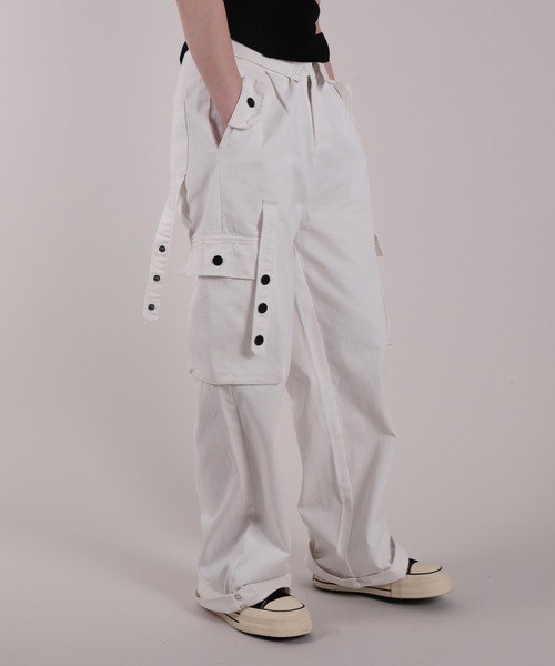 HOOK（フック）の「【HOOK】for girls　襟つきデザインビッグポケカーゴパンツ（カーゴパンツ・レディース・グレー/ライトベージュ・S/M/L/XL）」の7枚目の写真