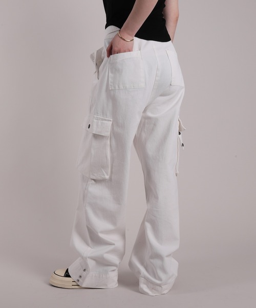 HOOK（フック）の「【HOOK】for girls　襟つきデザインビッグポケカーゴパンツ（カーゴパンツ・レディース・グレー/ライトベージュ・S/M/L/XL）」の19枚目の写真