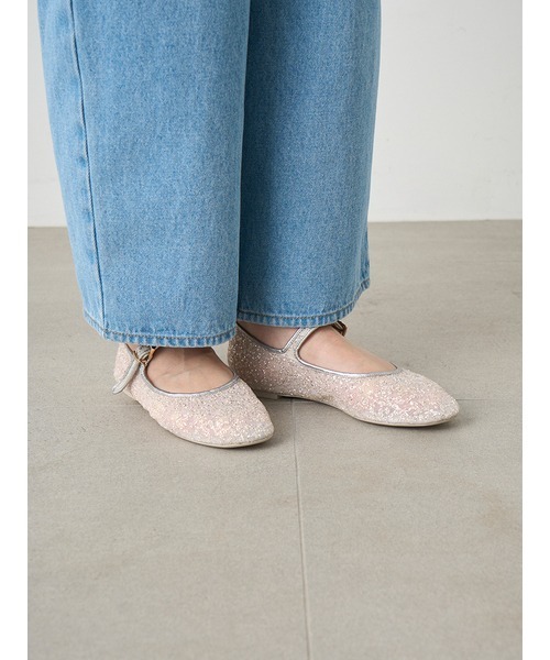 SNIDEL（スナイデル）の「バリエフラットバレエシューズ（バレエシューズ・レディース・ブラック/ピンクベージュ・SMALL/MEDIUM/LARGE）」の4枚目の写真