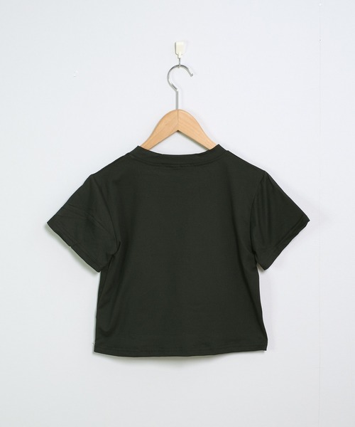 shopnikoniko(ショップニコニコ)の「モノクロプリント クロップド丈 チビTシャツ(Tシャツ/カットソー・レディース・ブラック・フリー)」の14枚目の写真