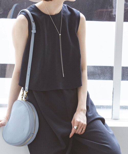 セール】《追加》ダブルクレープスリーブレス オールインワン（つなぎ