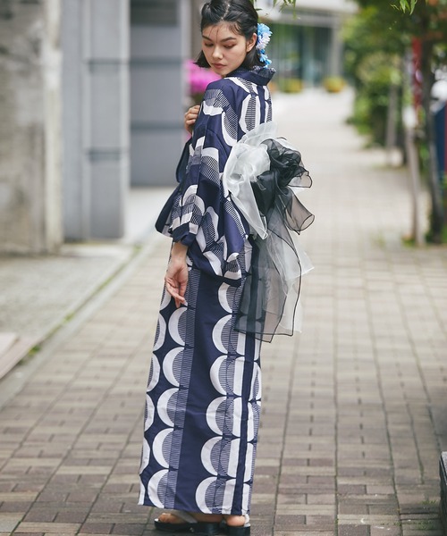 大人の兵児帯　兵児帯　蝶々　浴衣帯　半幅帯　フリル yukata02.jpg